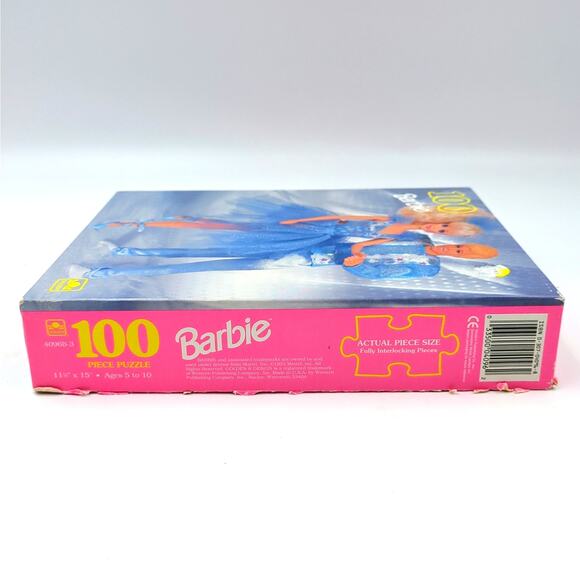 Barbie & Ken Ballerina Dance 100 Pcs Jigsaw Puzzle 1993 Golden Complete 11.5x15" - Picture 4 of 5